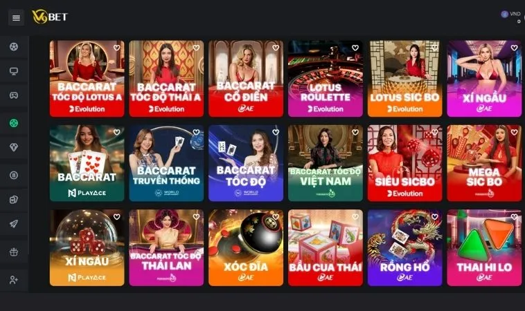Casino Online 1 Sảnh Casino Online Tại V9Bet sở hữu nhiều thể loại game live casino hấp dẫn